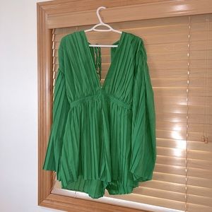 kelly green romper